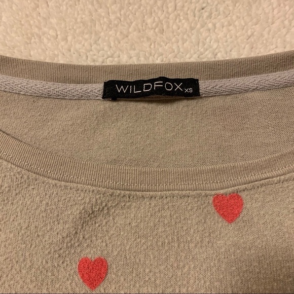 Wildfox Essential Heart Print Pullover Graphic Sweater - Picture 8 of 9